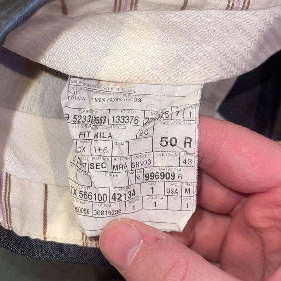 Ermenegildo Zegna Trofeo 600 40R 2 Button Microche & matching trousers *PREOWNED - Picture 9 of 9